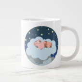 Niedlicher Cartoon Schlummerierung von Ferkeln Jum Jumbo-Tasse (Rechts)