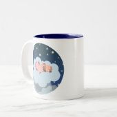 Niedlicher Cartoon Schlummerierung von Ferkeln Tas Zweifarbige Tasse (Vorderseite Links)