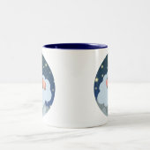 Niedlicher Cartoon Schlummerierung von Ferkeln Tas Zweifarbige Tasse (Mittel)