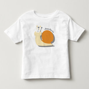 Niedlicher Cartoon Schnecke Personalisiert Kleinki Kleinkind T-shirt