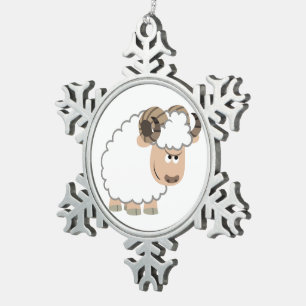 Niedlicher Cartoon Schneeflocken Zinn-Ornament
