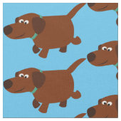 Niedlicher Cartoon Schokolade Labrador Stoff (Nahaufnahme)