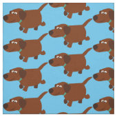 Niedlicher Cartoon Schokolade Labrador Stoff (Muster)