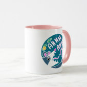 Niedlicher Cartoon Schrei-Possum Tasse (VorderseiteRechts)