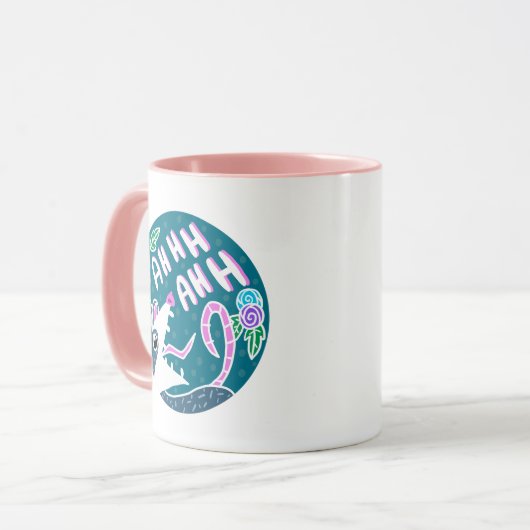 Niedlicher Cartoon Schrei-Possum Tasse (Vorderseite Links)