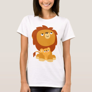 Niedlicher Cartoon Schutzhaube Lion & Cub Frauen T T-Shirt