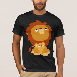 Niedlicher Cartoon Schutzmittel Vater Löwe und Kru T-Shirt