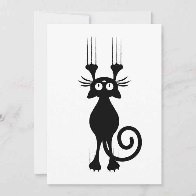 Niedlicher Cartoon Schwarze Katze (Vorderseite)