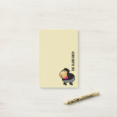 Niedlicher Cartoon Schwarze Schafe Zeichnend Post-it Klebezettel (Auf Schreibtisch)