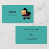 Niedlicher Cartoon Schwarze Schafe Zeichnend Visitenkarte (Vorne/Hinten)