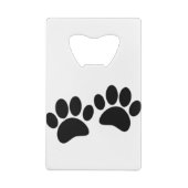 Niedlicher Cartoon Schwarze Welpe Paw Prints Geldbeutel Flaschenöffner (Rückseite)