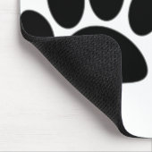 Niedlicher Cartoon Schwarze Welpe Paw Prints Mousepad (Ecke)