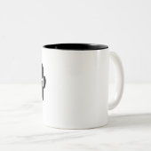 Niedlicher Cartoon Schwarze Welpe Paw Prints Zweifarbige Tasse (VorderseiteRechts)