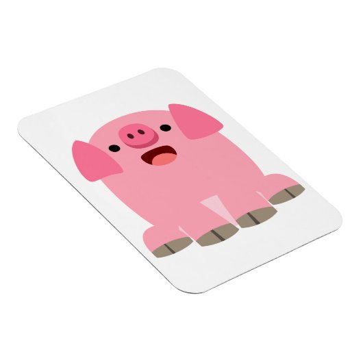 Niedlicher Cartoon Schwein Flexible Magnet (Rechte Seite)
