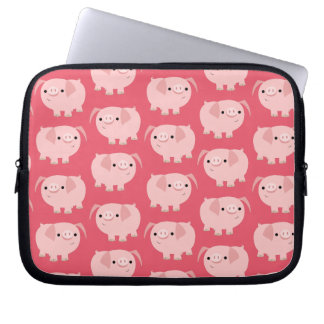 Niedlicher Cartoon Schweine Laptop-Ärmel Laptopschutzhülle