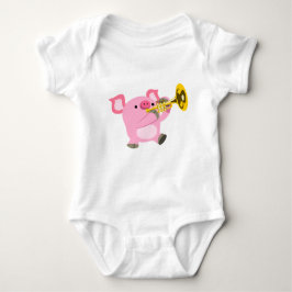 Niedlicher Cartoon Schweinefilet Trumpet Baby Body Baby Strampler