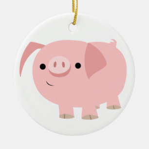 Niedlicher Cartoon Schweinefleisch Keramik Ornament