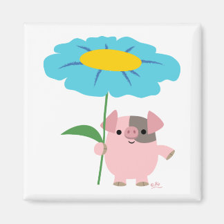 Niedlicher Cartoon Schweinefleisch mit Geschenkmag Magnet