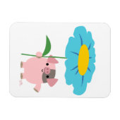 Niedlicher Cartoon Schweinefleisch mit geschenktem Magnet (Horizontal)