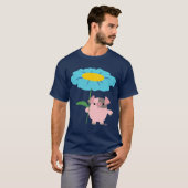 Niedlicher Cartoon Schweinefleisch mit geschenktem T-Shirt (Vorne ganz)