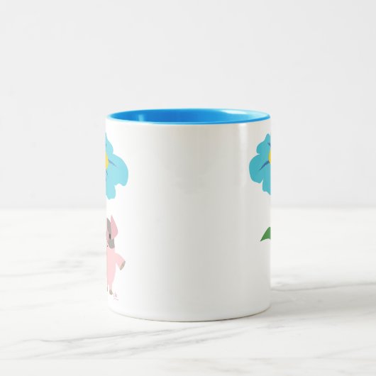 Niedlicher Cartoon Schweinefleisch mit geschenkter Zweifarbige Tasse (Mittel)