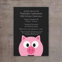 Niedlicher Cartoon Schweinefleisch - rosa und schw