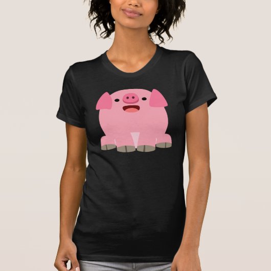 Niedlicher Cartoon Schweinefleisch T - Shirt (Vorderseite)
