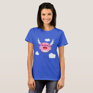 Niedlicher Cartoon Schweinefleisch T - Shirt