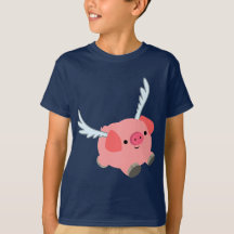 Niedlicher Cartoon Schweinekind T - Shirt