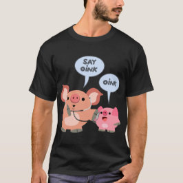 Niedlicher Cartoon Schweinekonzept und Patient T-Shirt