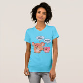 Niedlicher Cartoon Schweinektoren und T - Shirt de (Vorne ganz)