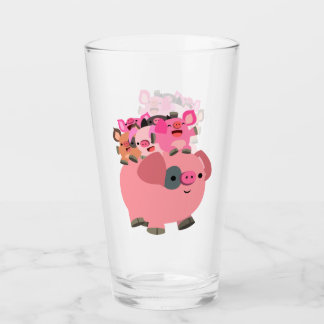 Niedlicher Cartoon Schweineschlachtkörper Glas