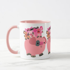Niedlicher Cartoon Schweineschlachtkörper Tasse