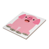 Niedlicher Cartoon Schweineteile Fliese (Seite)