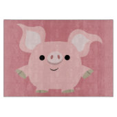 Niedlicher Cartoon Schweinezuchtkasten Schneidebrett (Vorderseite)