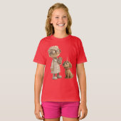 Niedlicher Cartoon Scientist und Hund - Geeky 3D S T-Shirt (Vorne ganz)