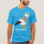 Niedlicher Cartoon Seagull Graphic Custom Messsage T-Shirt (Vorderseite)