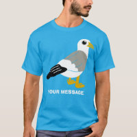 Niedlicher Cartoon Seagull Graphic Custom Messsage