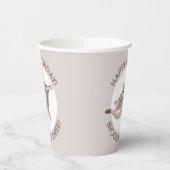 Niedlicher Cartoon-Segelflugzeug Geburtstag Pappbecher (Links)