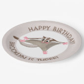 Niedlicher Cartoon-Segelflugzeug Geburtstag Pappteller (Schrägansicht)