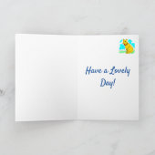 Niedlicher Cartoon Shaggy Hund Geburtstag Karte (Innenseite)