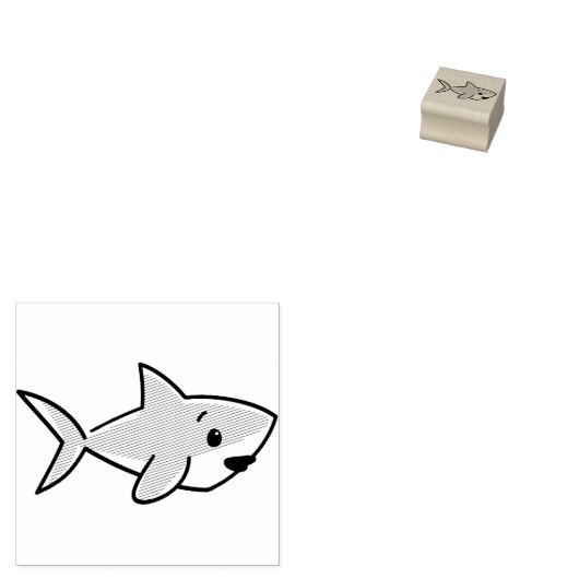 Niedlicher Cartoon Shark Rubber Briefmarke Gummistempel (Stempel)