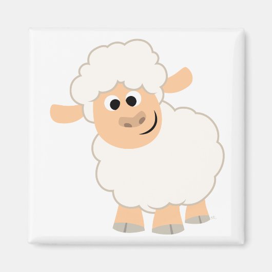 Niedlicher Cartoon Sheep Magnet (Vorne)