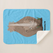 Niedlicher Cartoon Sherpadecke (Vorderseite (Horizontal))