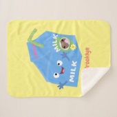 Niedlicher Cartoon Sherpadecke (Vorderseite (Horizontal))