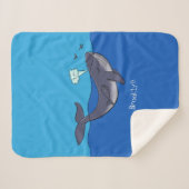 Niedlicher Cartoon Sherpadecke (Vorderseite (Horizontal))