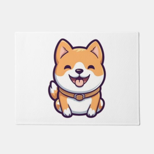 Niedlicher Cartoon Shiba Inu Fußmatte (Vorderseite)
