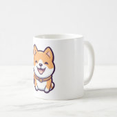 Niedlicher Cartoon Shiba Inu Kaffeetasse (VorderseiteRechts)