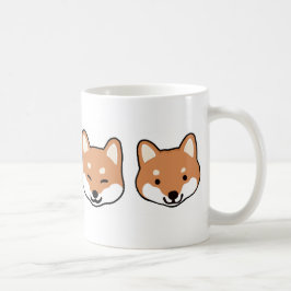 Niedlicher Cartoon Shiba Inu lächelt blinkende Hun Kaffeetasse