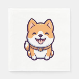 Niedlicher Cartoon Shiba Inu Serviette